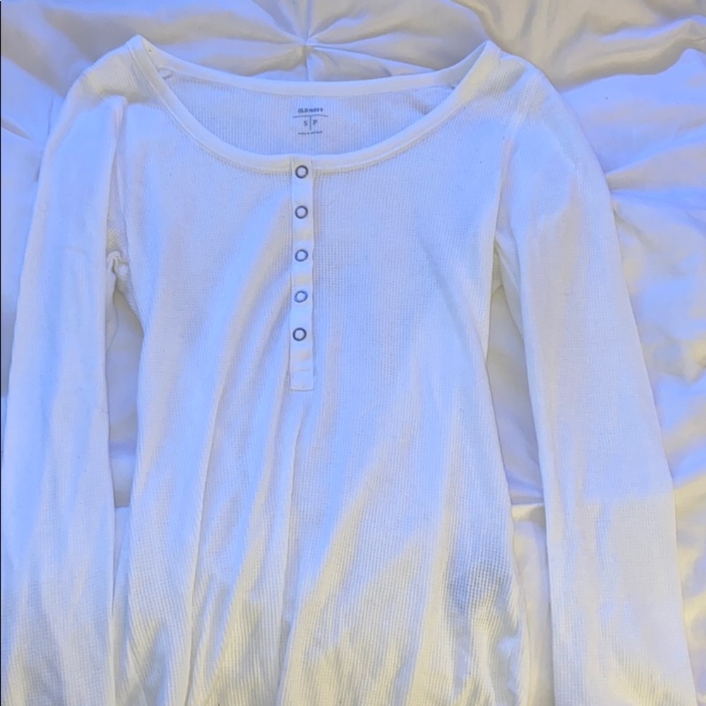 Old Navy long sleeve button up pajama shirt